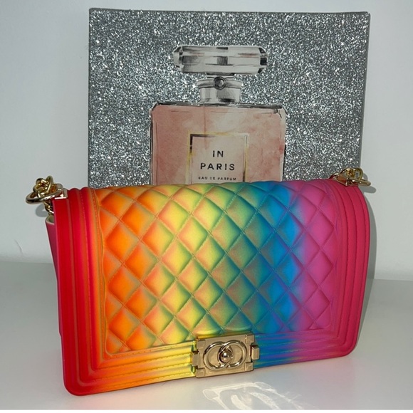Handbags - Fashion Rainbow Quilted Bag 🌈